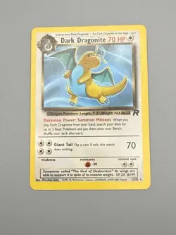 Dark Dragonite 22/82 Team Rocket Rare Pokemon Card WOTC Vintage LP - Image 4