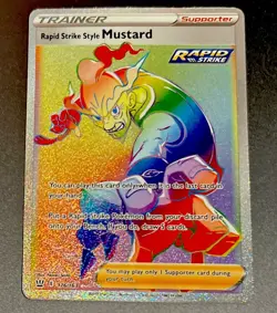 2021 Pokemon Card Rapid Strike Style Mustard 176/163 Battle Styles - NM - Image 1