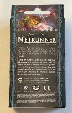 FFG Android Netrunner LCG Data Pack -Trace Amount - Sealed - ADN03 - Image 2
