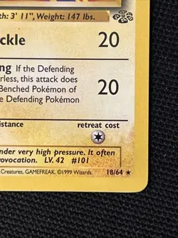 Pokemon Electrode 18/64 (1st Edition) *Near Mint* Jungle ‘Never Played Card’ - Image 5