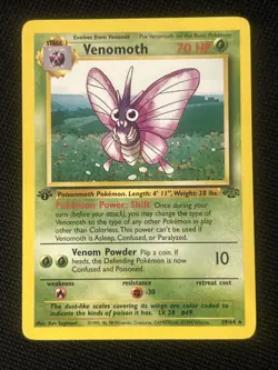 Pokemon Venomoth 29/64 (1st Edition) Jungle *Near Mint* Never Played Card - Image 1