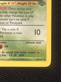 Pokemon Venomoth 29/64 (1st Edition) Jungle *Near Mint* Never Played Card - Image 5