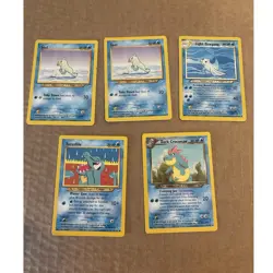 Pokemon Neo Destiny 5 Card Lot Seel Light Dewgong Totodile Dark Croconaw English - Image 1