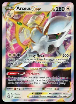 Arceus VSTAR 123/172 Holo Brilliant Stars Pokemon Card - Image 1