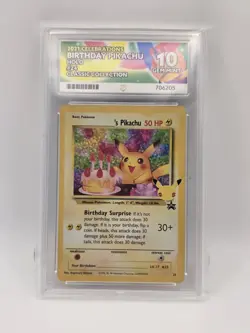 Pokemon Pikachu Birthday Card 24-Holo Celebrations ACE 10 - Image 1