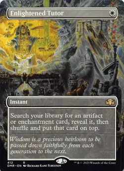 Enlightened Tutor (Borderless) R Dominaria Remastered 412 NM - Image 1