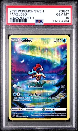 2023 POKEMON SWORD & SHIELD CROWN ZENITH #GG07 FULL ART/KELDEO PSA 10 - Image 1