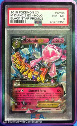 Pokemon Mega Diancie EX #XY44 XY Black Star Promos Holo PSA 8 - Image 1