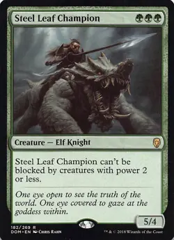 Steel Leaf Champion R Dominaria 182 NM - Image 1