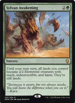 Sylvan Awakening R Dominaria 183 NM - Image 1