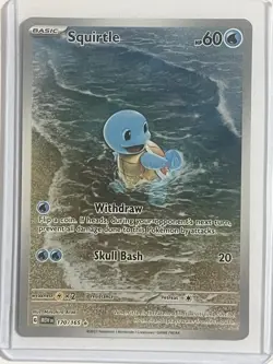 Squirtle 170/165 Pokemon TCG: Scarlet & Violet: 151 Illustration Rare Holo NM - Image 1