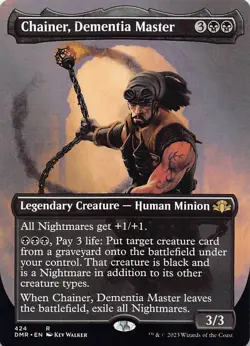 Chainer, Dementia Master (Borderless) R Dominaria Remastered 424 NM - Image 1