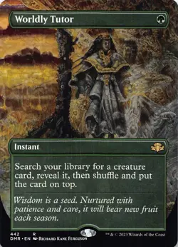 Worldly Tutor (Borderless) R Dominaria Remastered 442 NM - Image 1