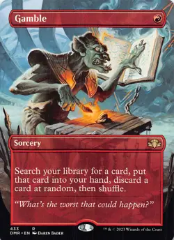 Gamble (Borderless) R Dominaria Remastered 433 NM - Image 1