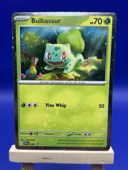 HD SWIRL Cosmos Holo Bulbasaur SVP 046 - Pokemon 151 Black Star Promo - Image 2
