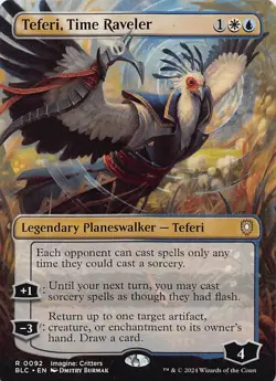 Teferi, Time Raveler (Borderless) R Commander: Bloomburrow 92 NM - Image 1