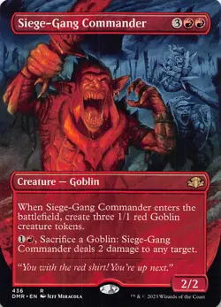 Siege-Gang Commander (Borderless) R Dominaria Remastered 436 NM - Image 1