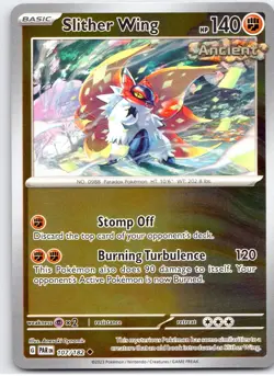 POKEMON TCG SLITHER WING 107/182 PAR UNCOMMON PARADOX RIFT POKEMON REVERSE HOLO - Image 1