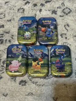 Pokemon TCG Ascended Heroes Complete Set of 5 Sealed Mini Tins - Image 1