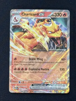Pokemon Charizard ex 006/165 Holo Scarlet & Violet 151 EX Double Rare - Image 1