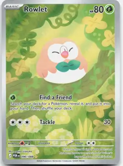 Pokemon Rowlet 090/088 Holo Illustration Rare Perfect Order Pokemon Near Mint - Image 1