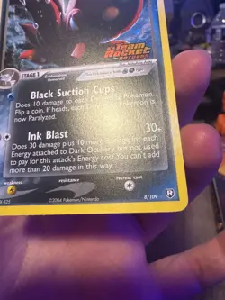 Pokemon Dark Octillery 8/109 EX Team Rocket Returns Reverse Holo Rare - Image 5