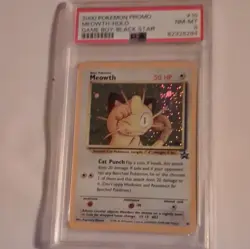 PSA 8 2000 Pokemon WotC Promo Meowth Holo 10/53 Black Star English - Image 1