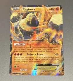 Regirock EX 43/124 Holo (XY Fates Collide) 2016 Pokemon TCG Full Art - Image 1