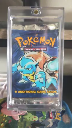 Pokemon Base Set Blastoise Art Booster Pack Black Triangle Error 1999 -Read Desc - Image 1