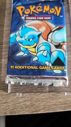 Pokemon Base Set Blastoise Art Booster Pack Black Triangle Error 1999 -Read Desc - Image 3