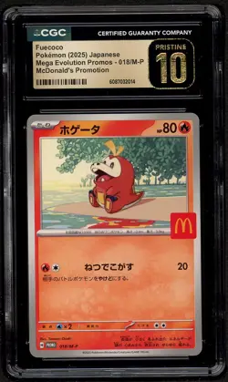 CGC 10 PRISTINE FUECOCO 2025 POKEMON JAPANESE EVOLUTION MCDONALDS PROMO #018/M-P - Image 1