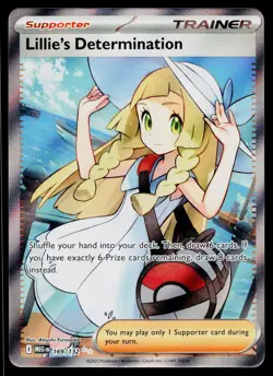 Lillie's Determination 169/132 Ultra Rare Mega Evolution Pokemon Near Mint - Image 1