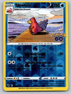 Slowbro 020/078 Uncommon Pokemon GO Reverse Holo Near Mint - Image 1