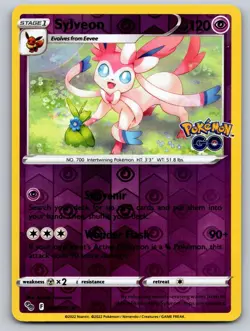 Sylveon 035/078 Holo Rare Pokemon GO Reverse Holo Near Mint - Image 1