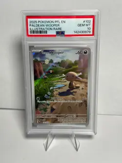 POKEMON PHANTASMAL FLAMES PALDEAN WOOPER ILLUSTRATION RARE - PSA 10 GEM MINT - Image 1