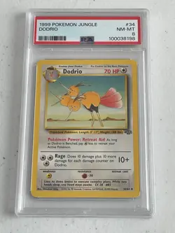 NM-MT DODRIO! PSA 8! 1999 Pokemon TCG Jungle #34/64 - Image 1