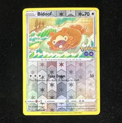 The Pokemon Company Bidoof (Peelable Ditto) 059/078 Pokemon GO Reverse Holo EN - Image 1
