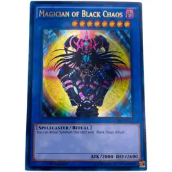 YUGIOH Magician of Black Chaos YGLD-ENC01 ULTRA RARE HOLOGRAPHIC EX - Image 1