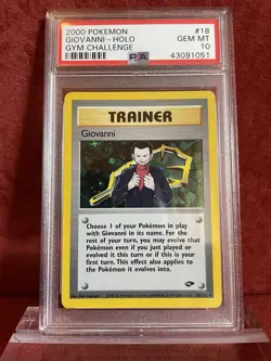Giovanni (Holo) - Pokemon Card (PSA 10) 104/132 Gym Challenge (2000) Gem Mint - Image 1