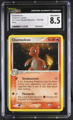 CGC 8.5 Charmeleon 2004 EX Team Rocket Returns 110/109 Holo Pokemon Card - Image 1