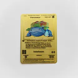Venusaur 1st Edition Gold Metal Pokemon Card Collectible/Gift/Display - Image 2