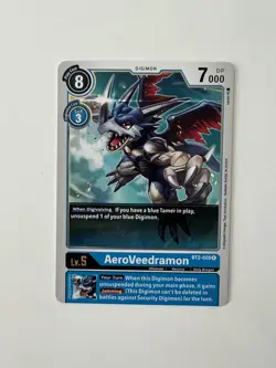 DIGIMON Card Game AeroVeedramon BT2-028 R Single Card NM - Image 1