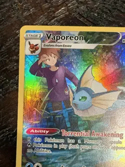 Vaporeon TG02/TG30 Brilliant Stars Trainer Gallery Ultra Rare Pokemon Card NM - Image 2