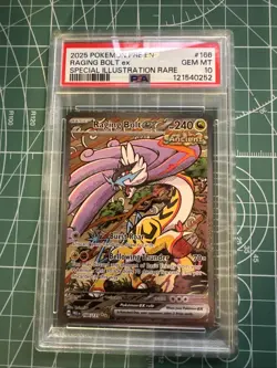 PSA 10 Raging Bolt Ex - Special Illustration Rare #166 - 2025 Pokemon Card - Image 1
