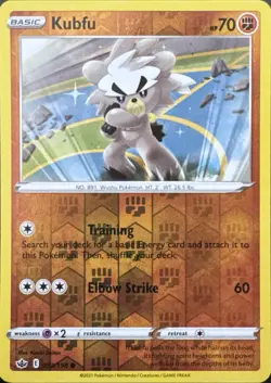 Kubfu 093/198 Common Chilling Reign Pokemon Reverse Holo Near Mint - Image 1