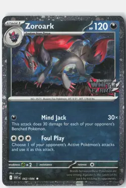 Zoroark (White Flare Stamped) 062/086 Holo Pokemon Holo NM - Image 1