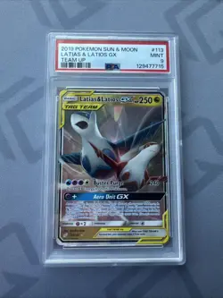 Latias & Latios GX 113/181 Sun & Moon Team Up Holo Pokemon PSA 9 MINT - Image 2