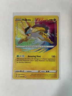 Pokemon TCG Raikou Vivid Voltage 050/185 Holo Amazing Rare Near Mint - Image 1