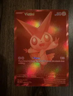 Pokemon Victini 172/086 Sv: White Flare Holo Black White Rare 80 HP EN - Image 1