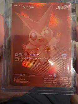 Pokemon Victini 172/086 Sv: White Flare Holo Black White Rare 80 HP EN - Image 3